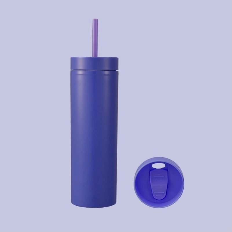 16oz Plastic Tumbler with Straw 6