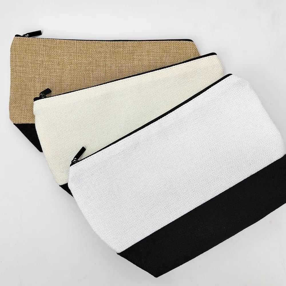 Burlap Cosmetic Bag 8