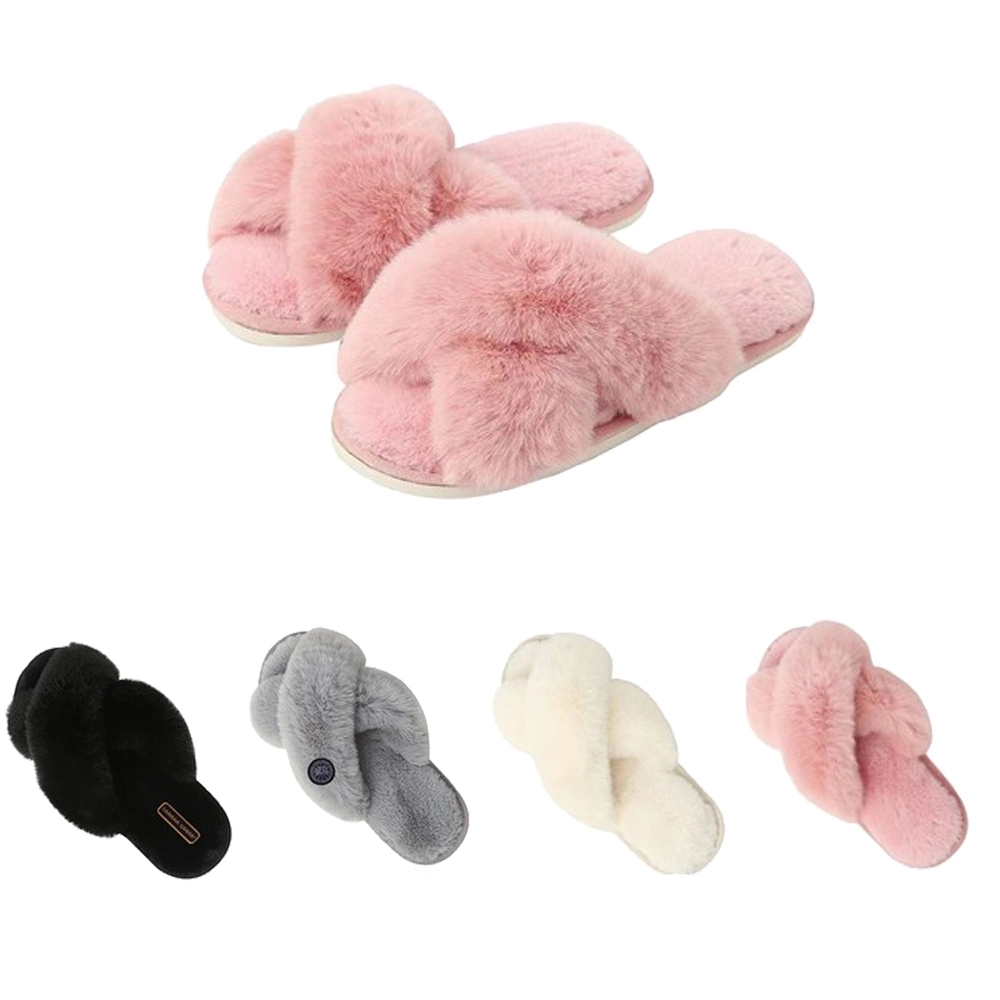 Women's Fluffy Faux Fur Slippers 2