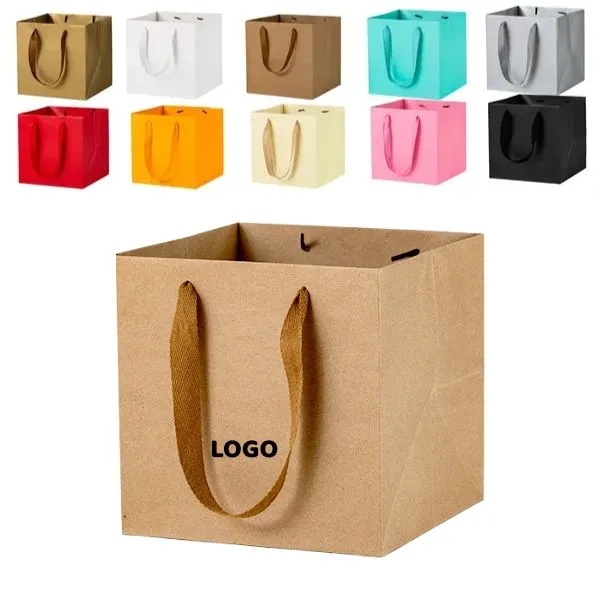 Square Kraft Paper Gift Tote Bag 3