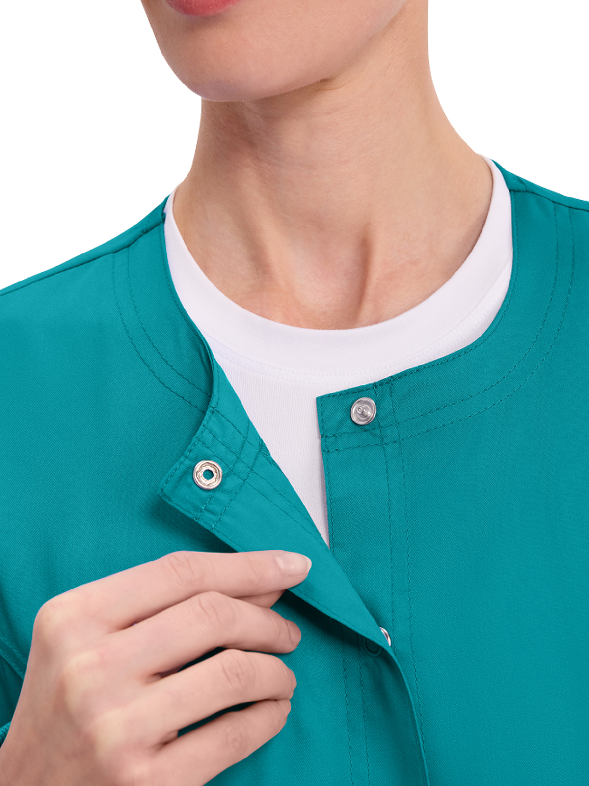 Cherokee - Workwear Revolution - Women's 3-Pocket Snap Front Jacket 6