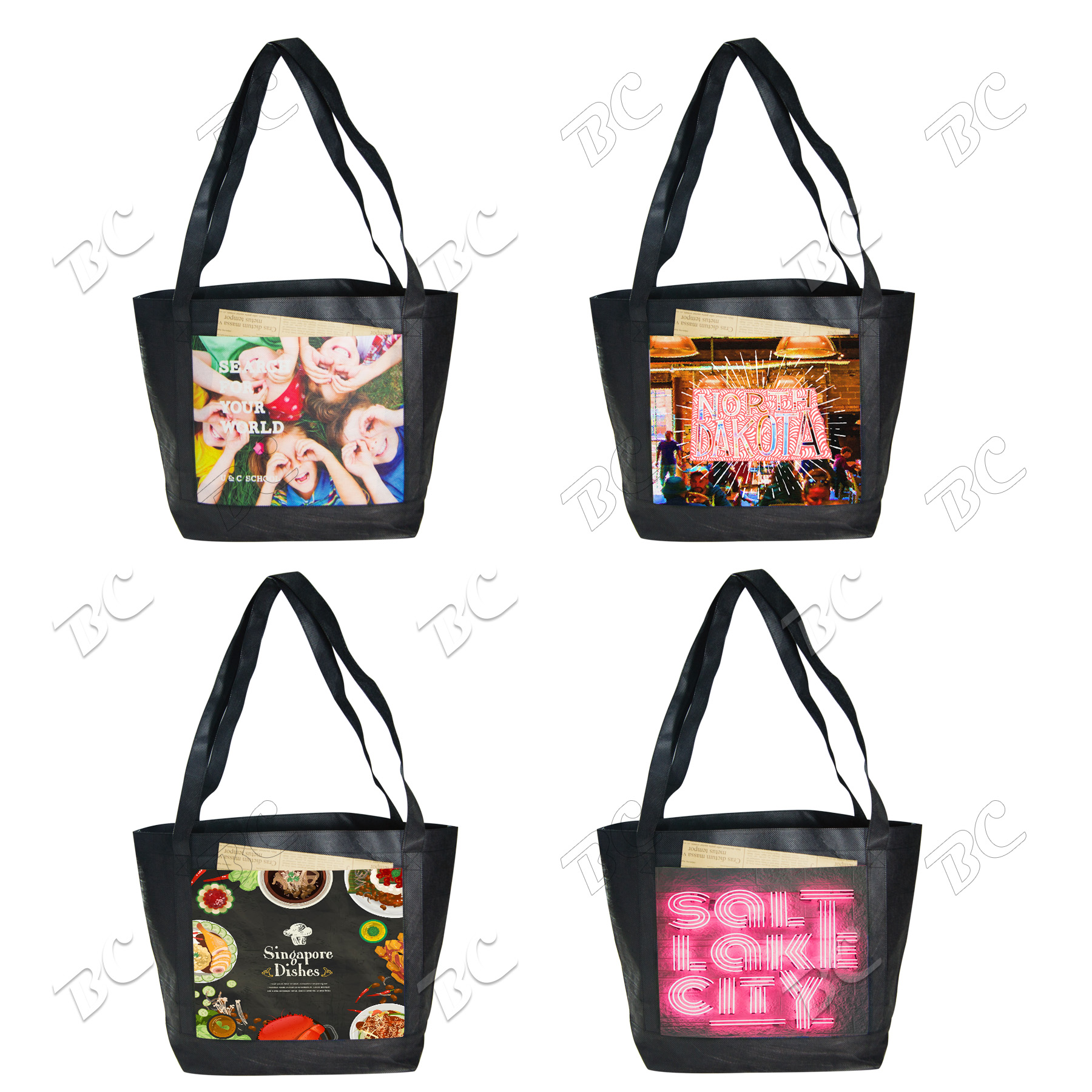 Fully Sublimated Broadway Business Tote Bags 3