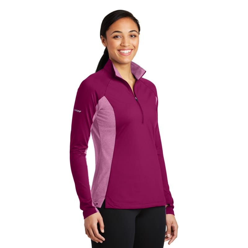 Sport-Tek Women's Sport-Wick Stretch Contrast 1/4-Zip Pullover. 5