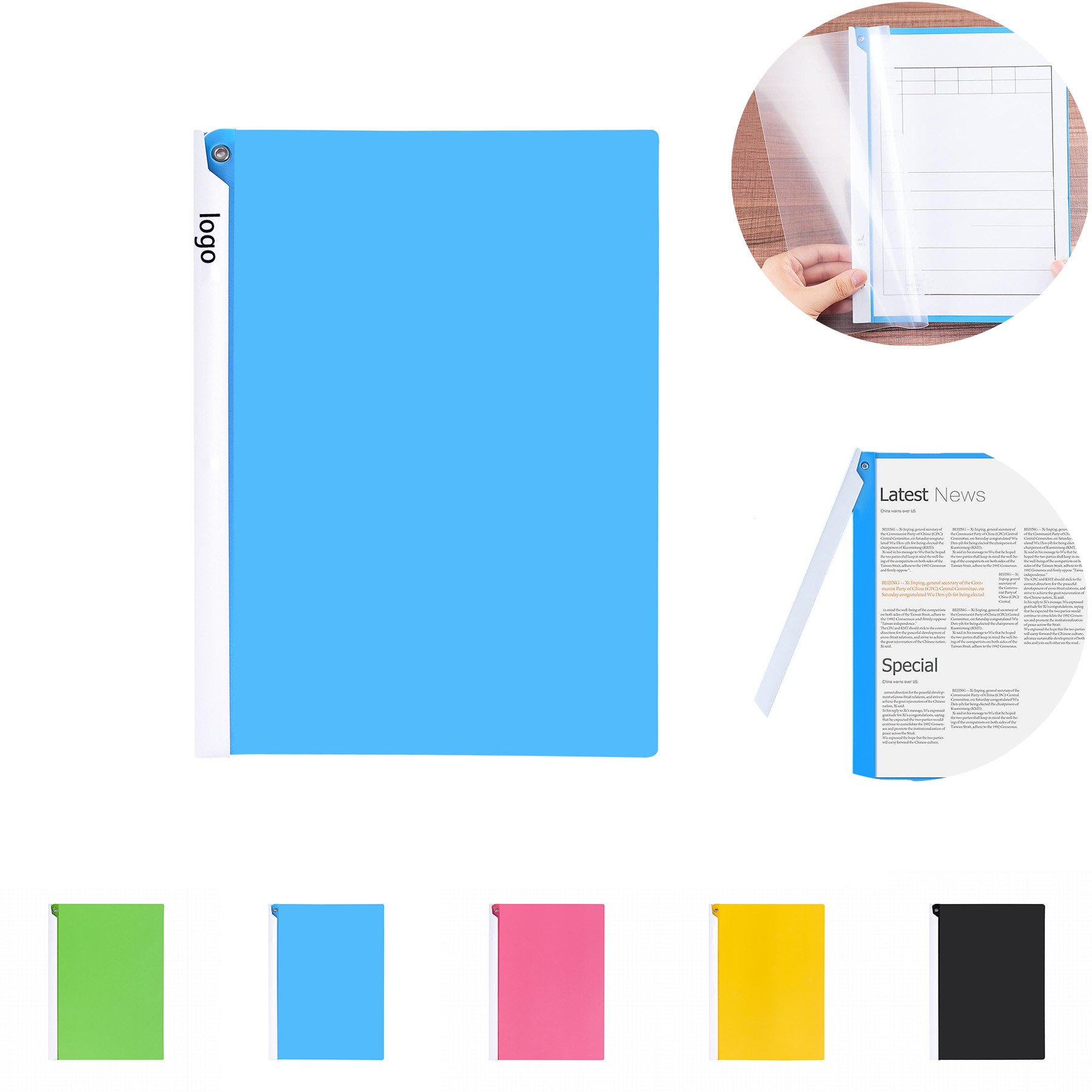 Swivel Sliding Bar File Folder