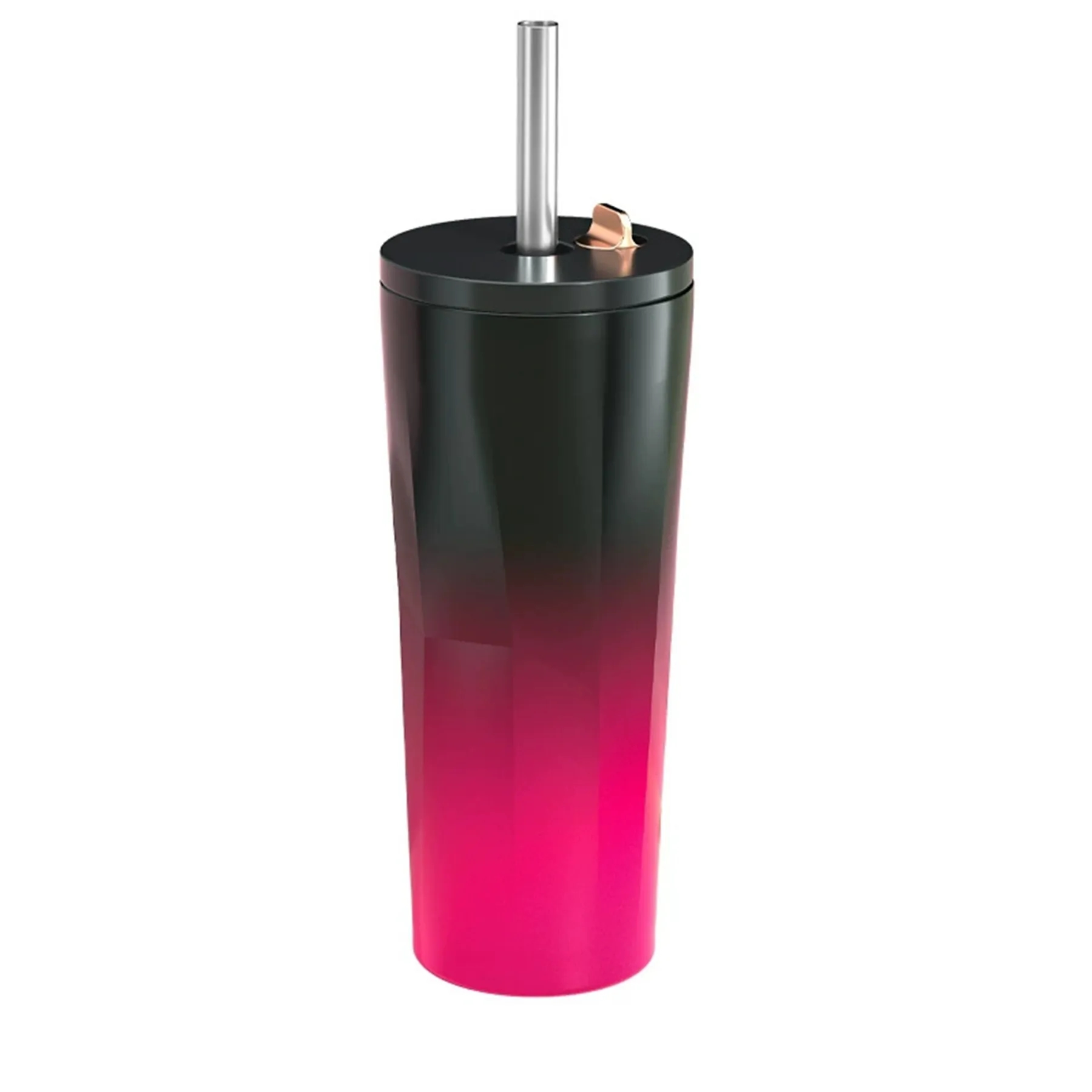 24 Oz. Diamond Shaped Double Wall Gradient Colored Straw Cup 7