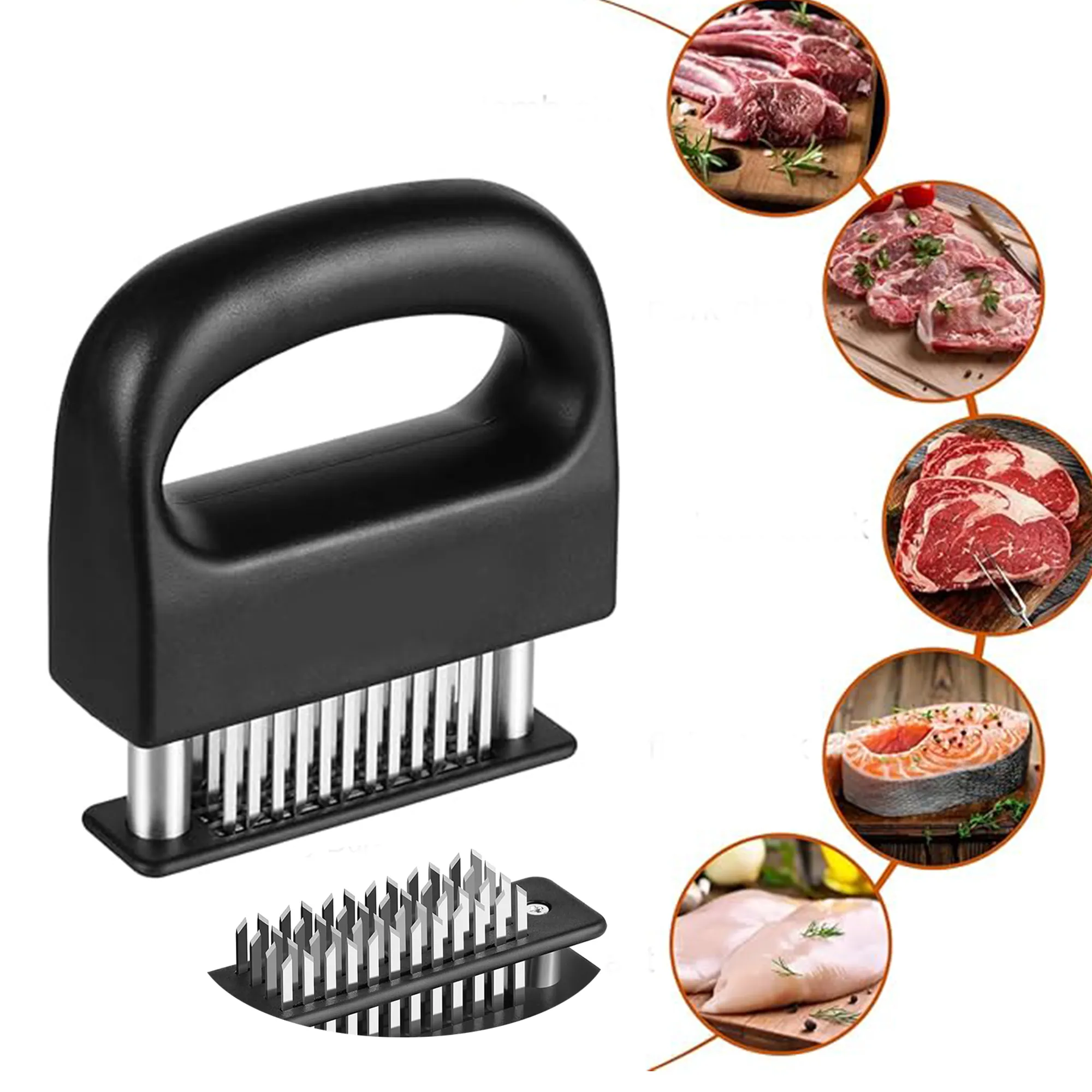 Meat tenderizer, equipped with 48 stainless 3