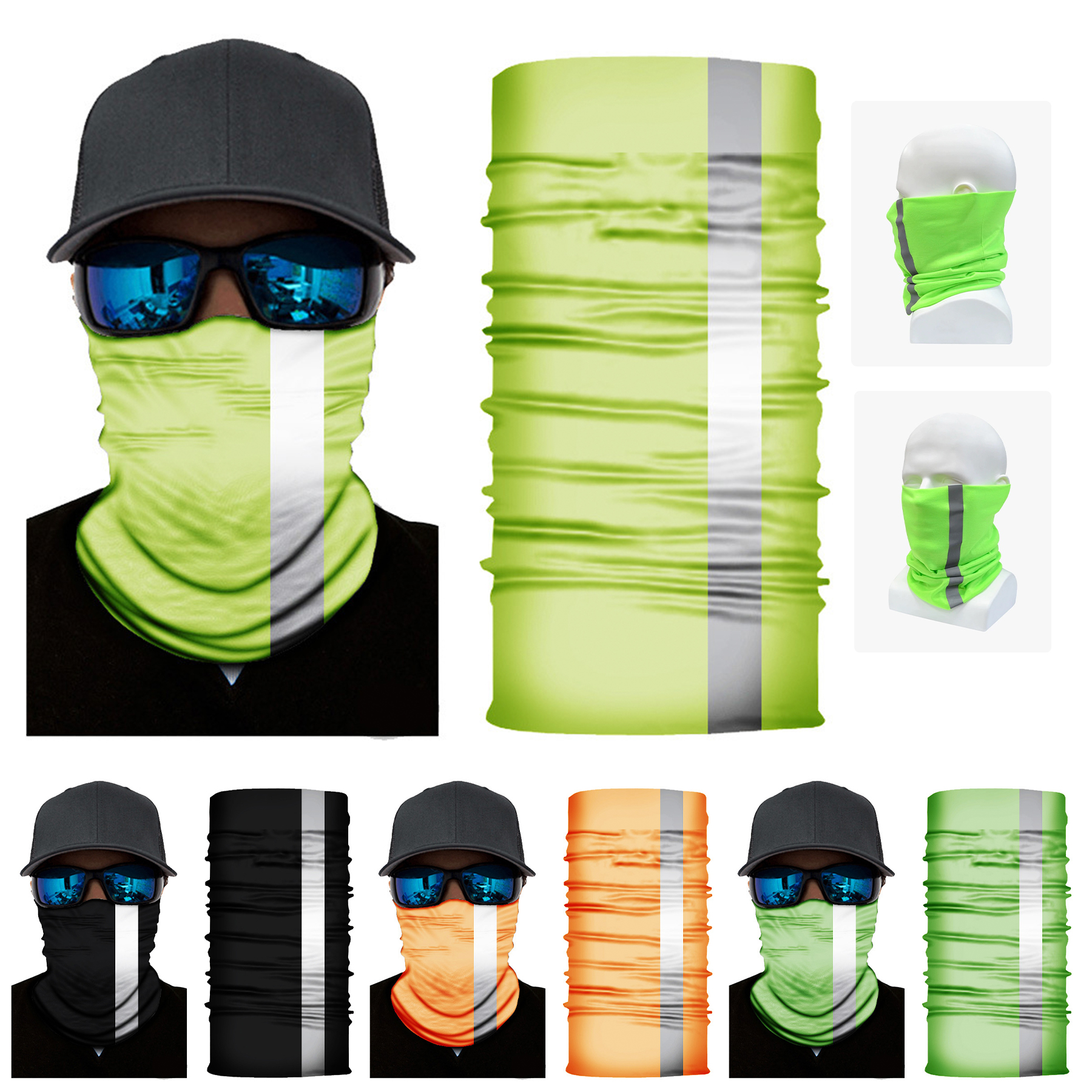 Cycling Neck Gaiter Headband Reflector Scarf Visibility Mask 4