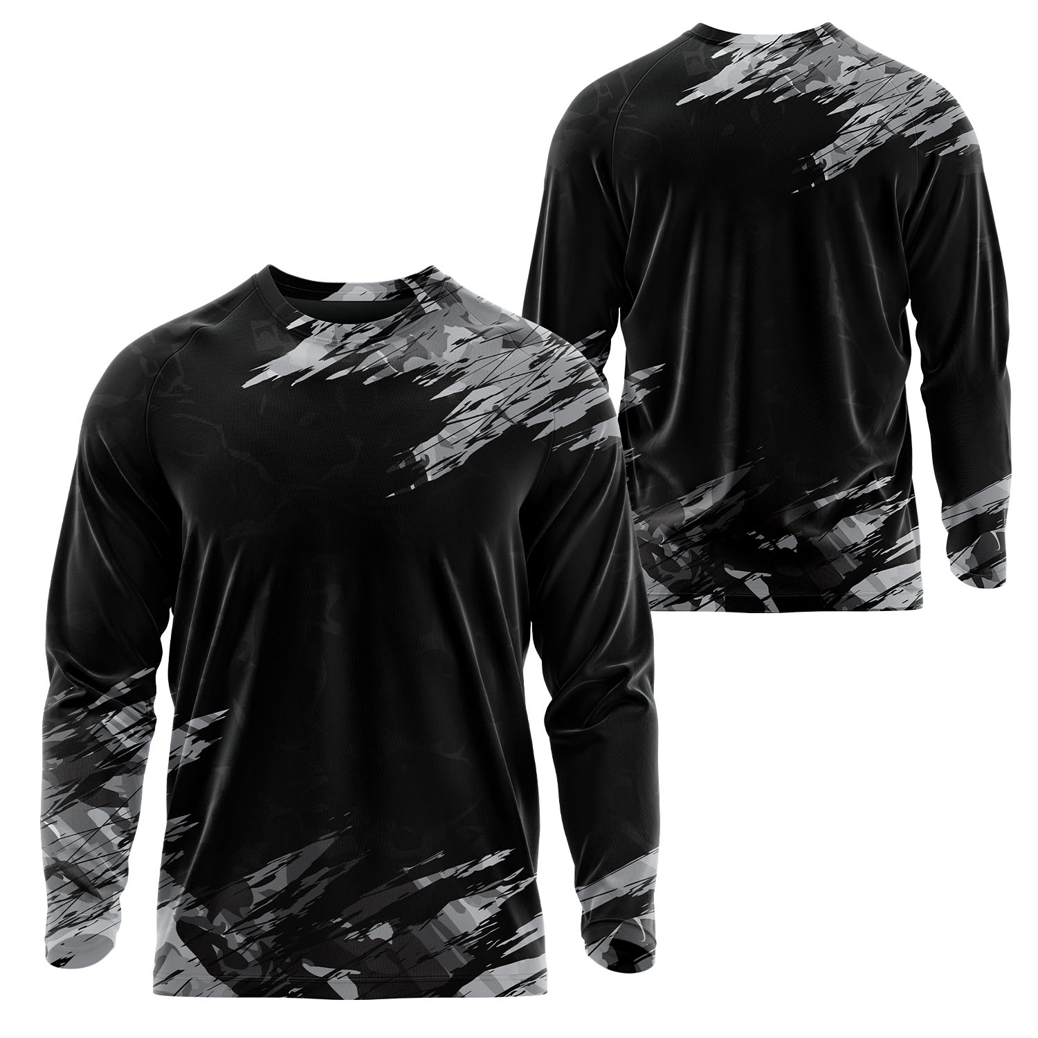 Unisex 150 GSM Flashed V Fabric Performance Sublimation Long Sleeve T-shirt 5