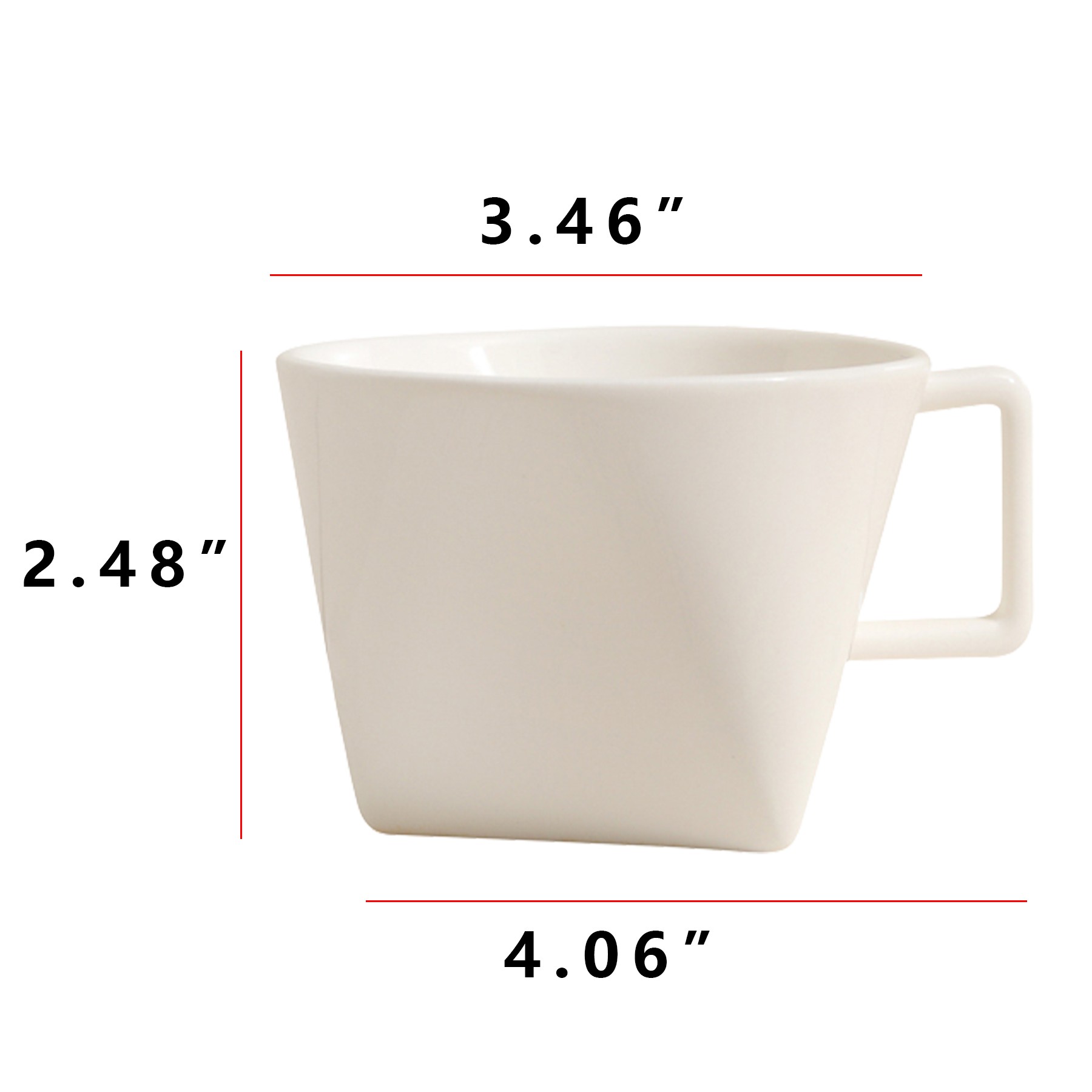 6.4Oz Triangular Ceramic Mug 2