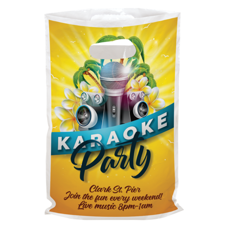 Digital Full Color Die Cut 1-Sided Plastic Bag (6" x 9")