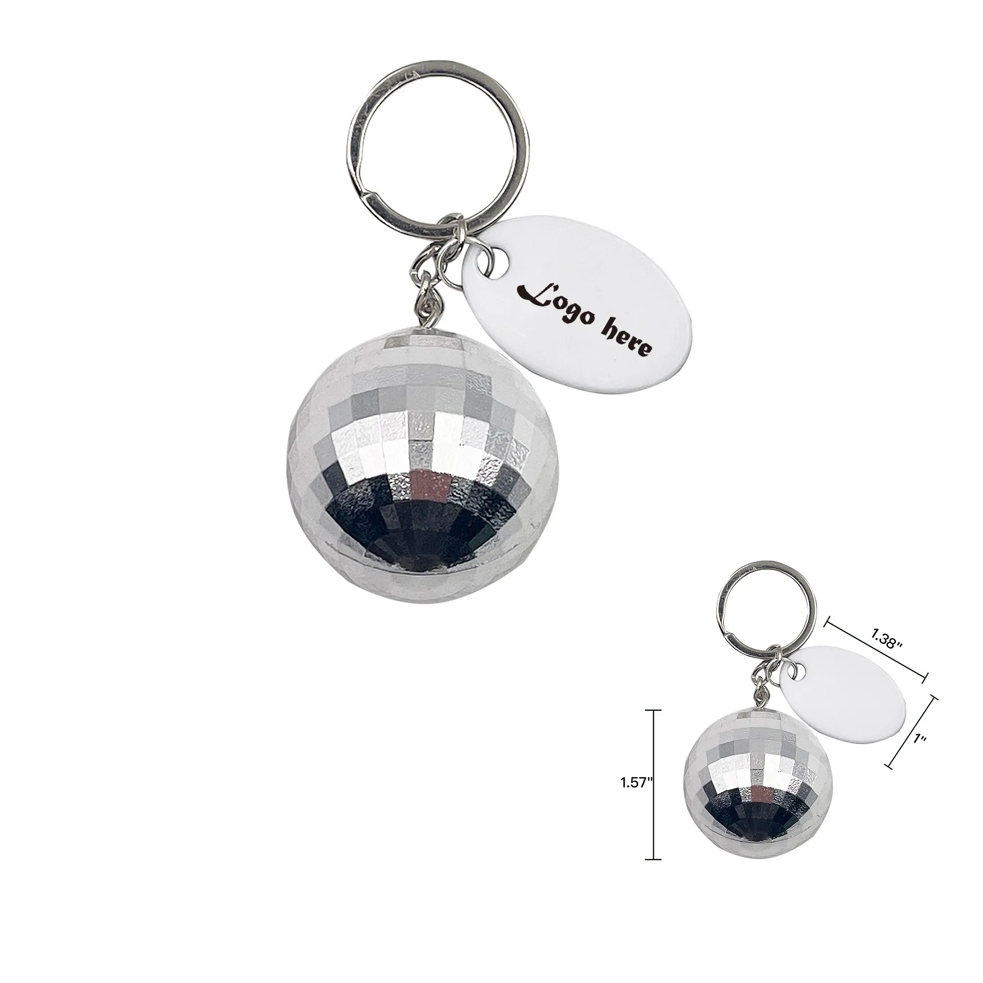 Disco Ball Keychain With Tag MOQ100 2