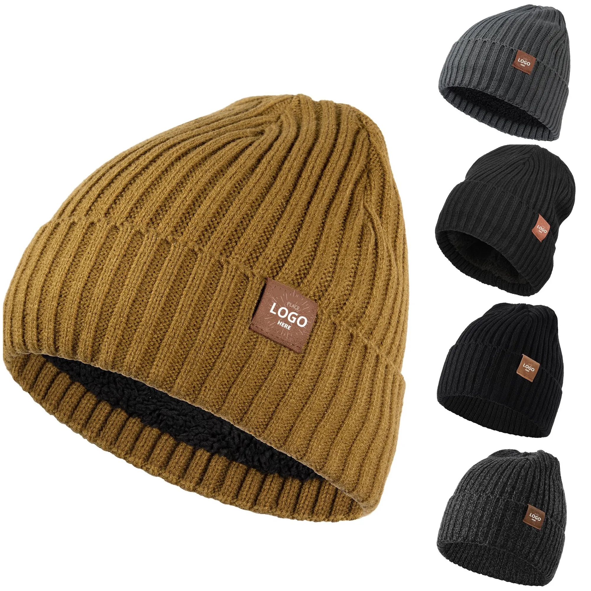 Warm Knitted Beanie Hat 1