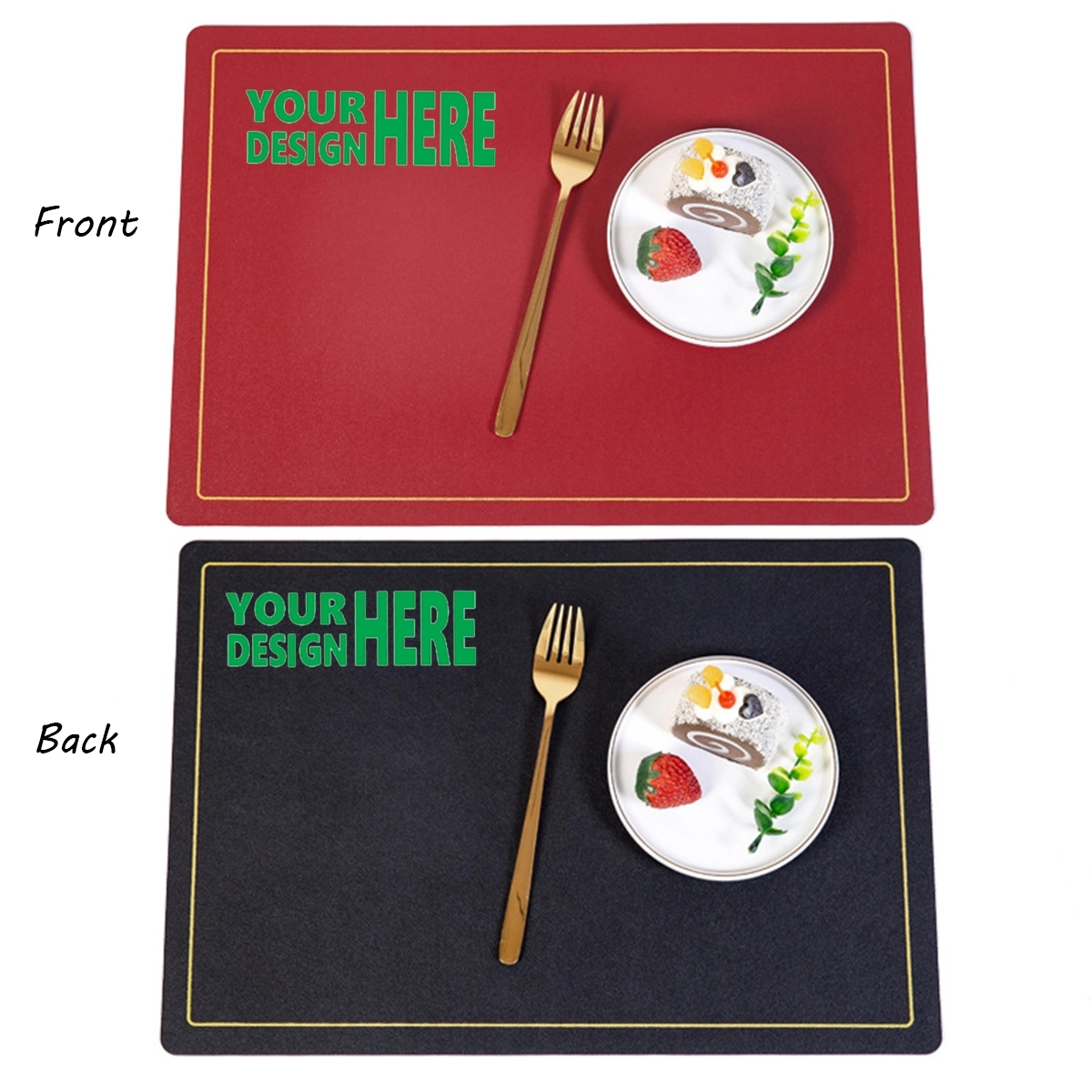 Full Color PU leather Waterproof Table Mat 10