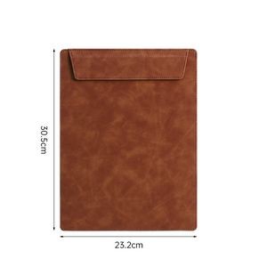 A4 Leather Business Conference Clipboard with Magnetic Clip 3