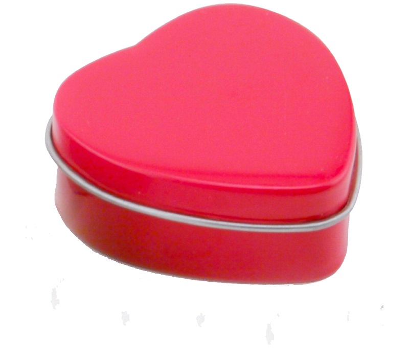 Small Heart Shaped Mint Tin, 0.46 oz 1