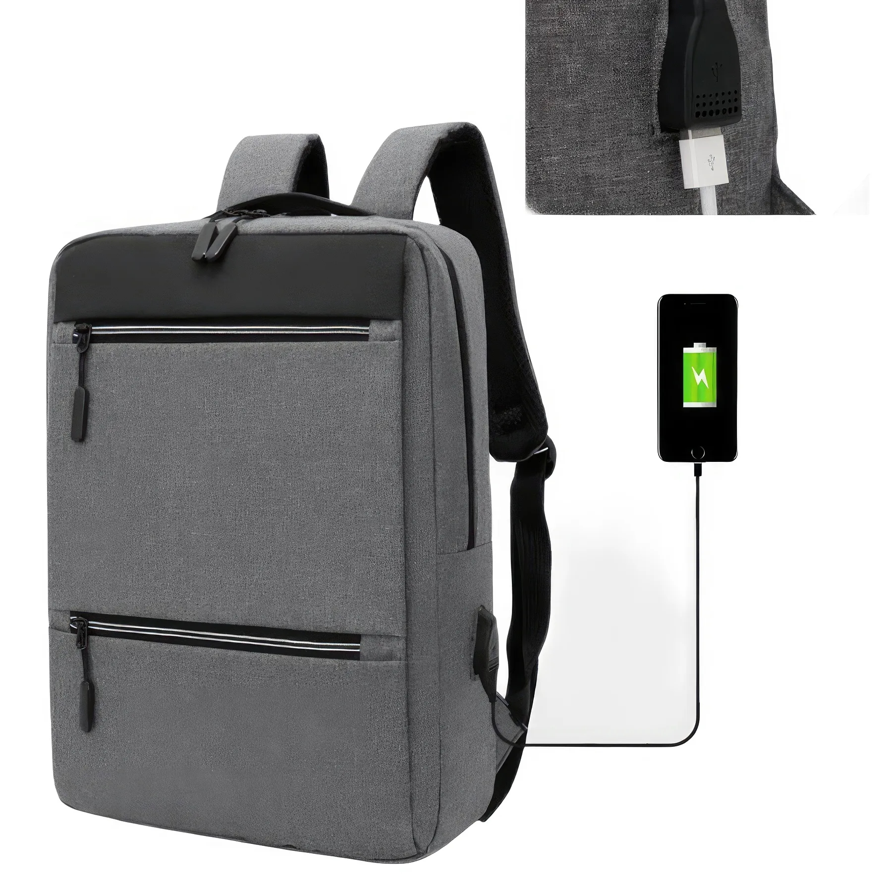 Travel Business School Laptop Backpack with USB Port 2