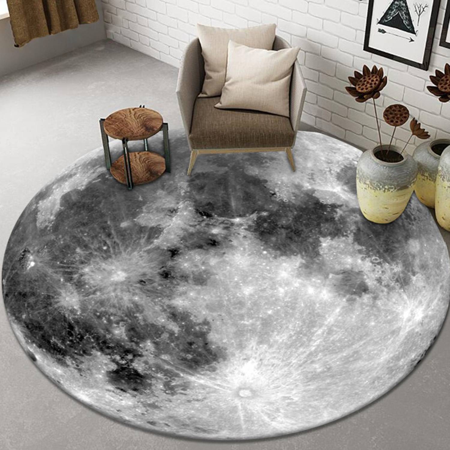 Instagram Style Living Room Circular Carpet 4