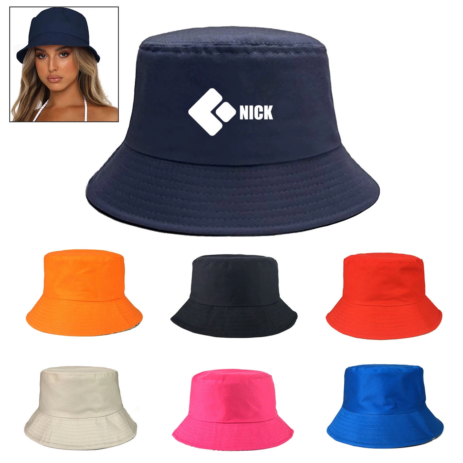 Unisex Cotton Bucket Sun Hat 1