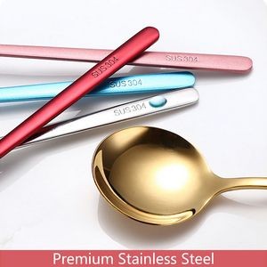 7.67 Inch Dual Color Golden Spoon With Round Head 25