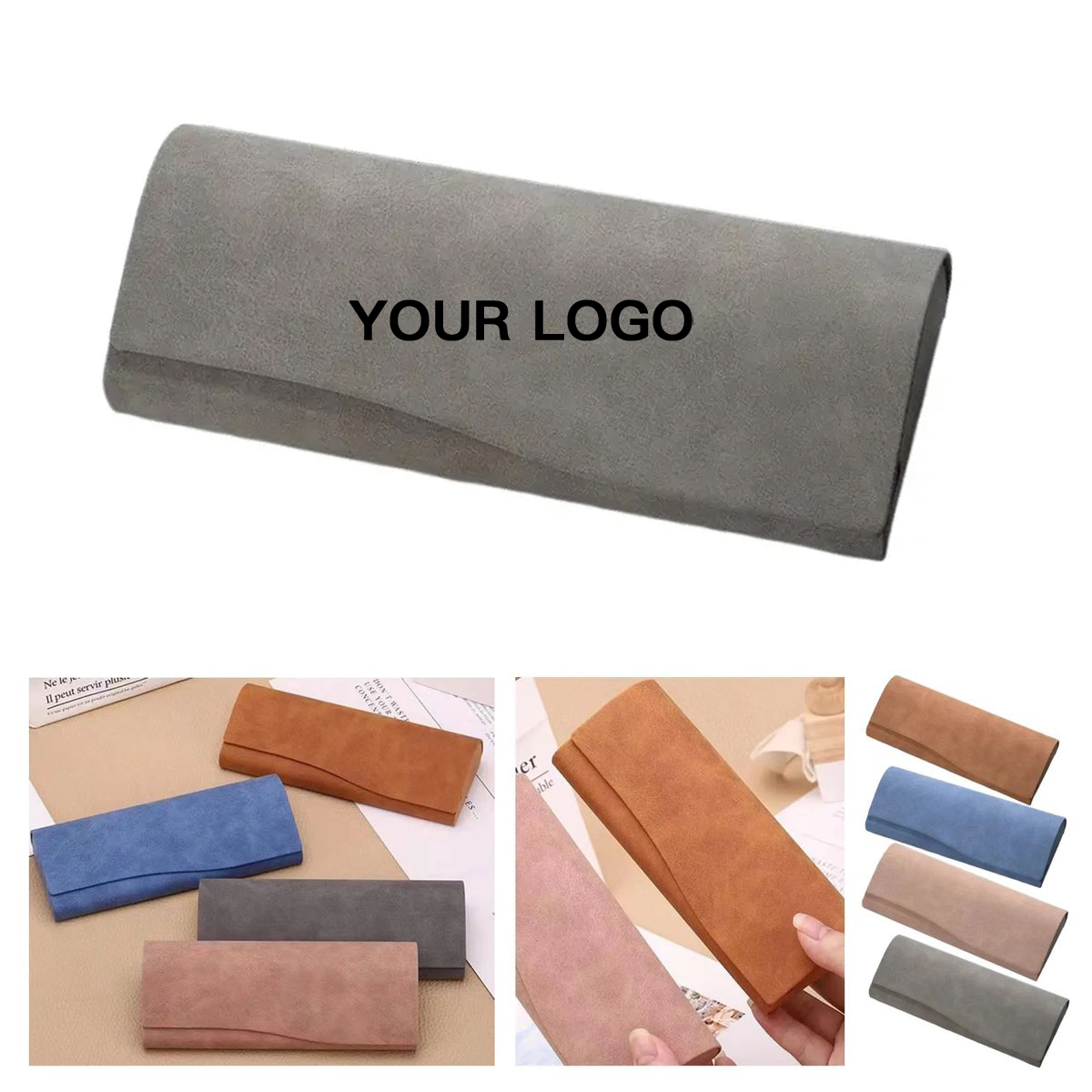 Compact Leather Eyewear Case with Soft Lining 4