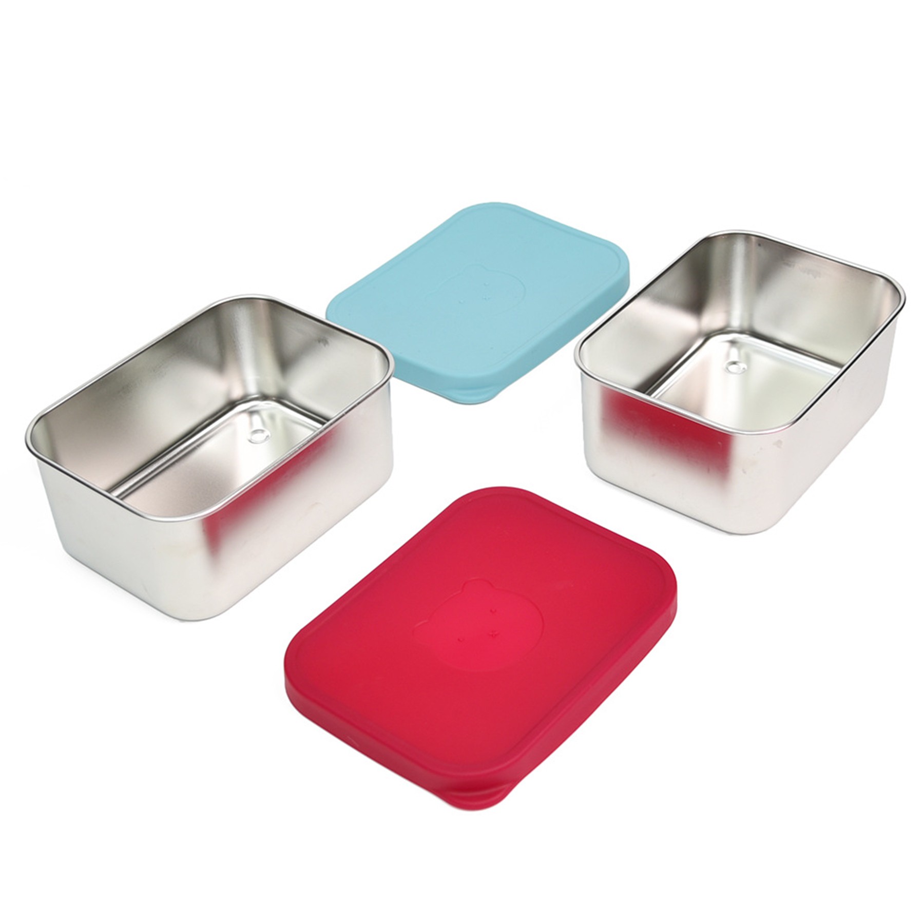 Stainless Steel Lunch Box Seal With Silicone Lid 2
