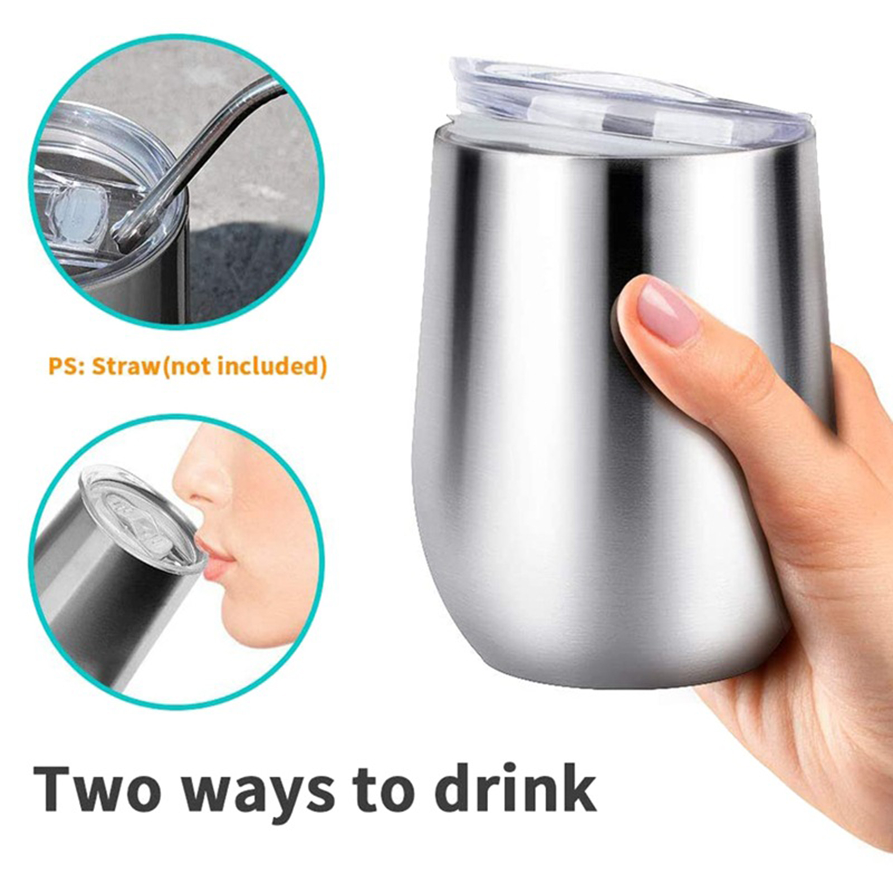 Simple Modern Wine Tumbler with Press-In Lid 3