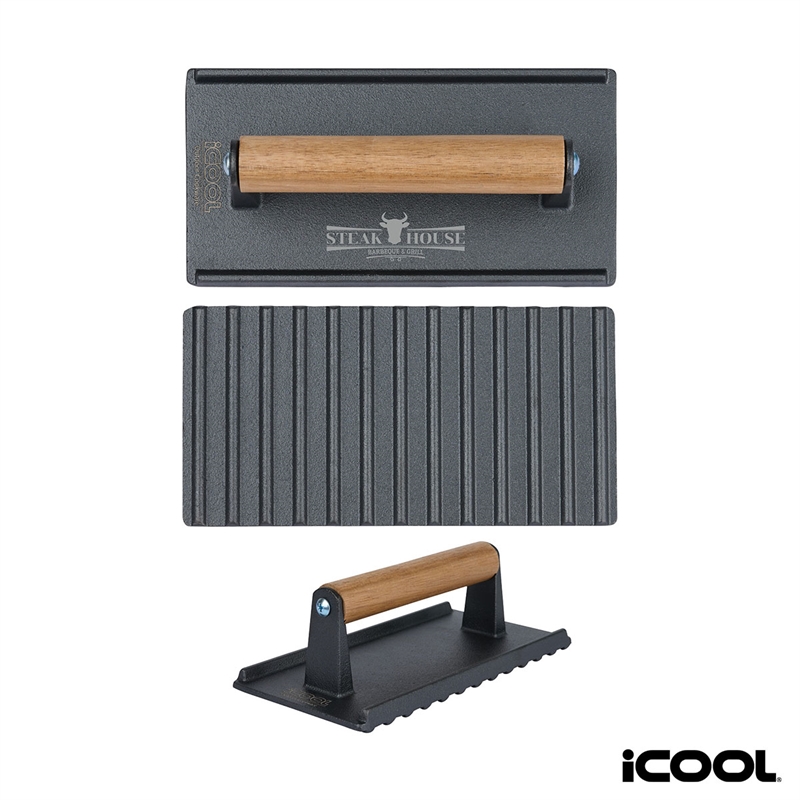 iCOOL® Kodiak Rectangular Cast Iron Meat Press