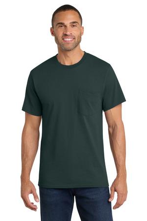 Port & Co Core Cotton Pocket Tee. PC54P 1