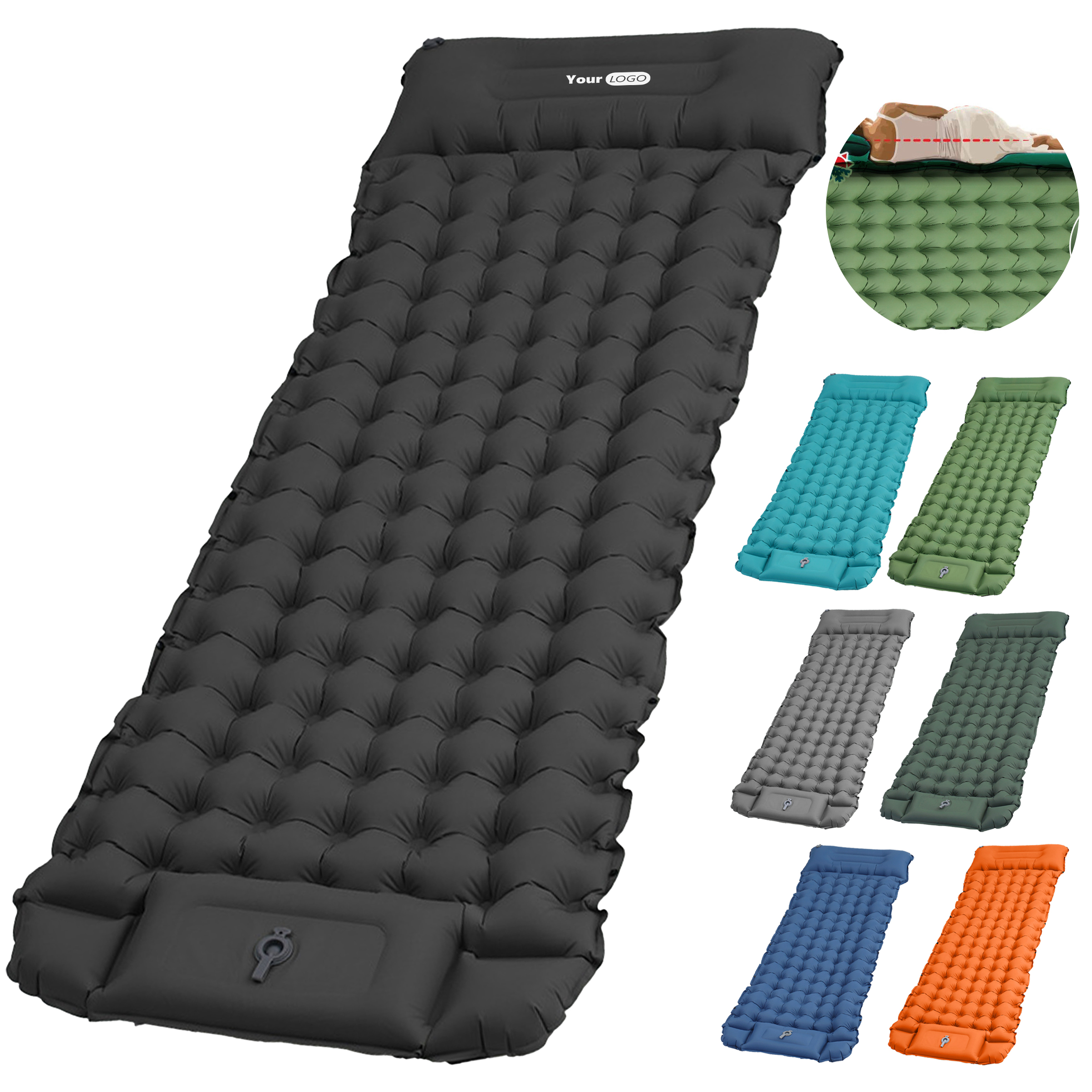Tpu Lightweight Inflatable Camping Sleeping Mat 6