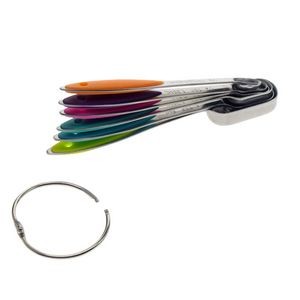Premium Stainless Steel Measuring Spoons Set 6 Sizes With Silicone Handle 4