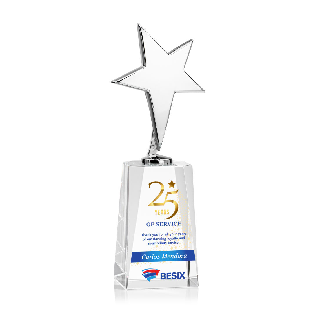 Tuscany Chrome VividPrint™ Award on Cairns Base - Clear