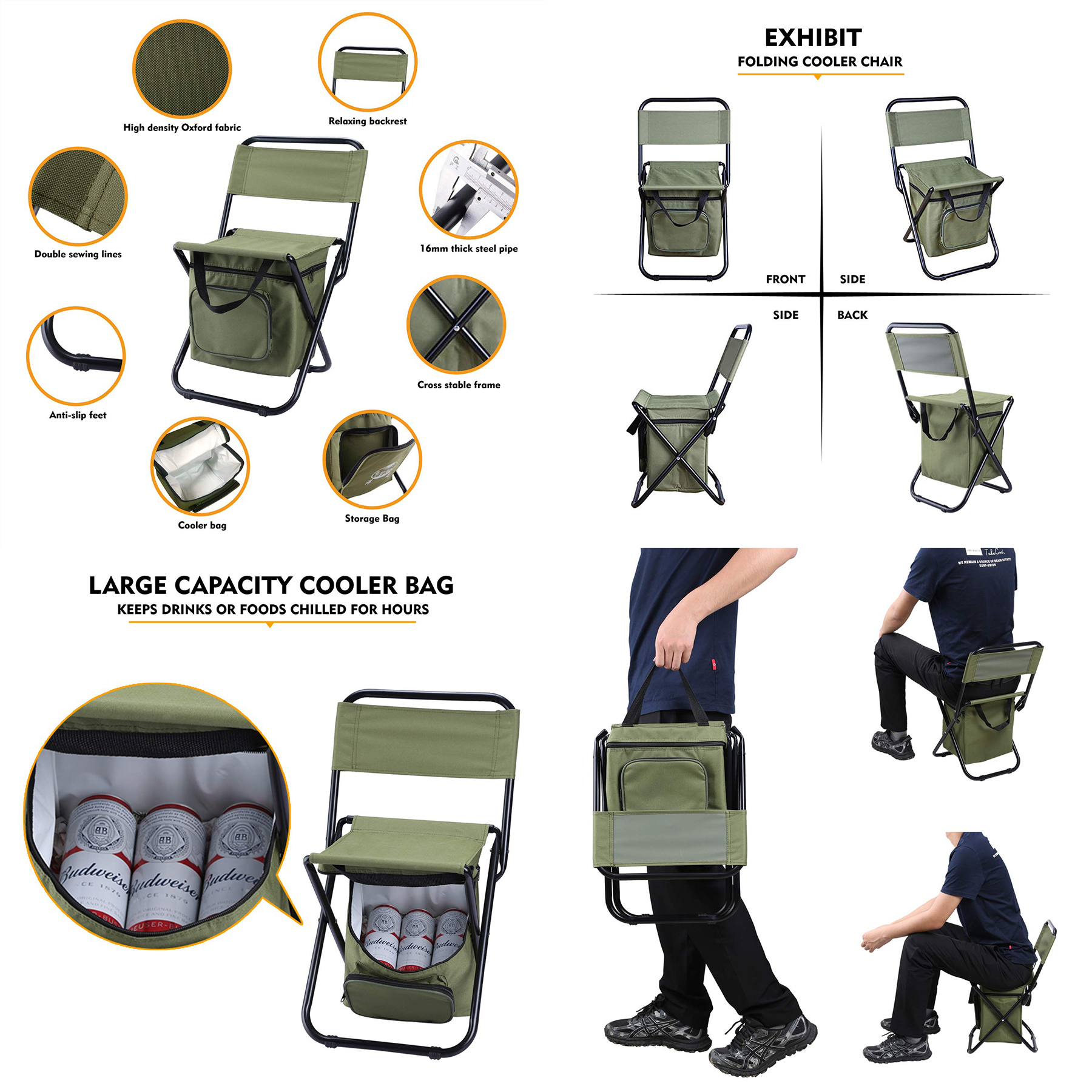 Fishing Chair with Cooler Bag 2