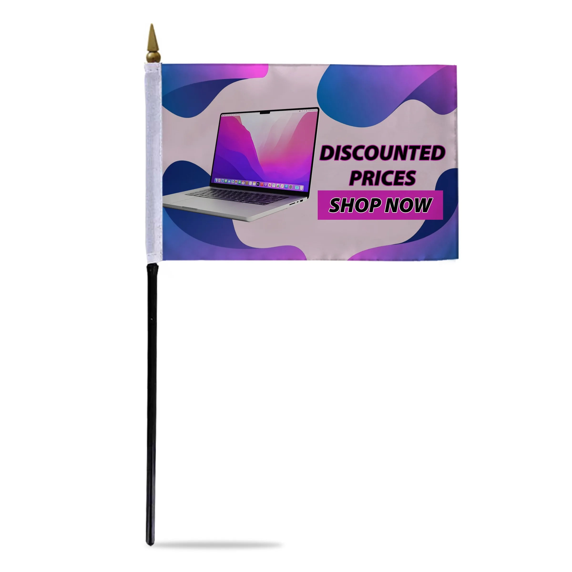 6" x 9" Custom Stick Flag - Digital Print 2