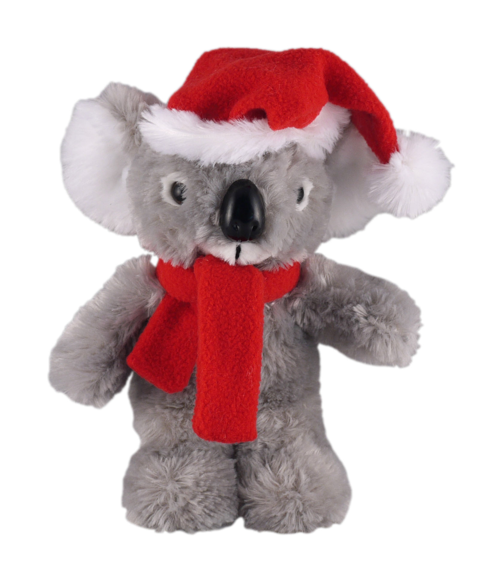 Soft Plush Stuffed Koala with Christmas Hat and Scarf 2