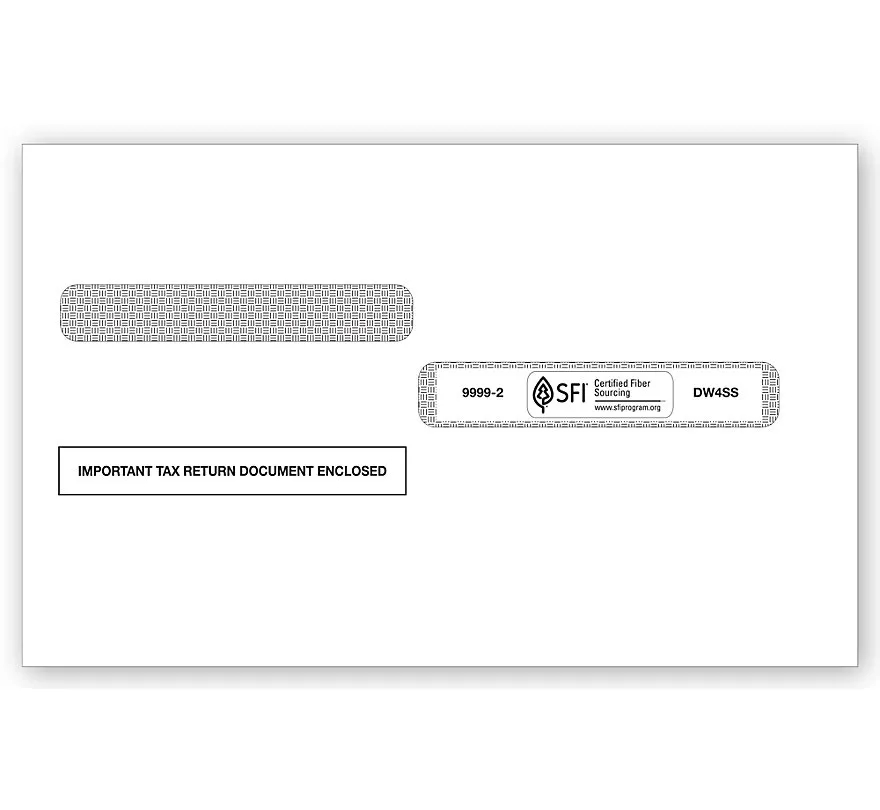 Envelopes, Double-Window, Self-Seal 4Up W-2 Forms- 25/pk 2