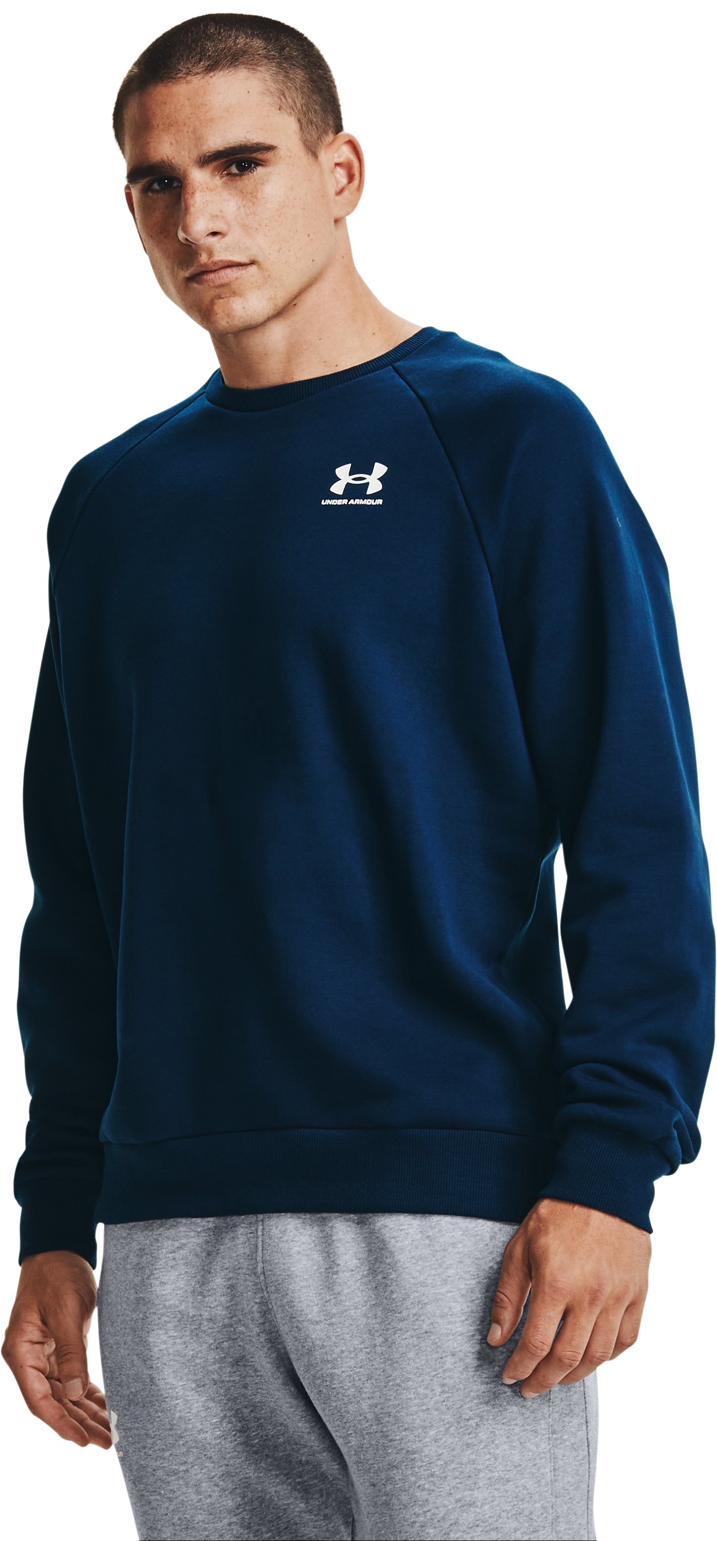 Men's UA Rival Fleece Crew, custom hoodie or sweatshirt with logo imprint 2
