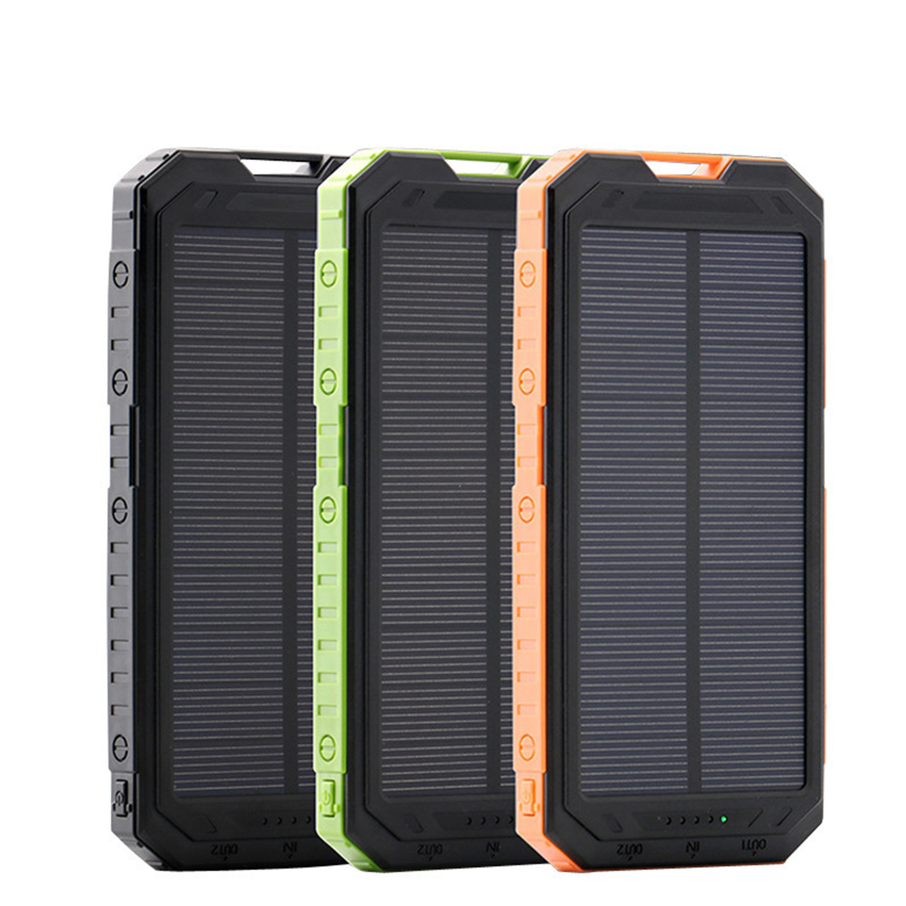 Quick Charge Solar Power Bank with Compass and LED 3