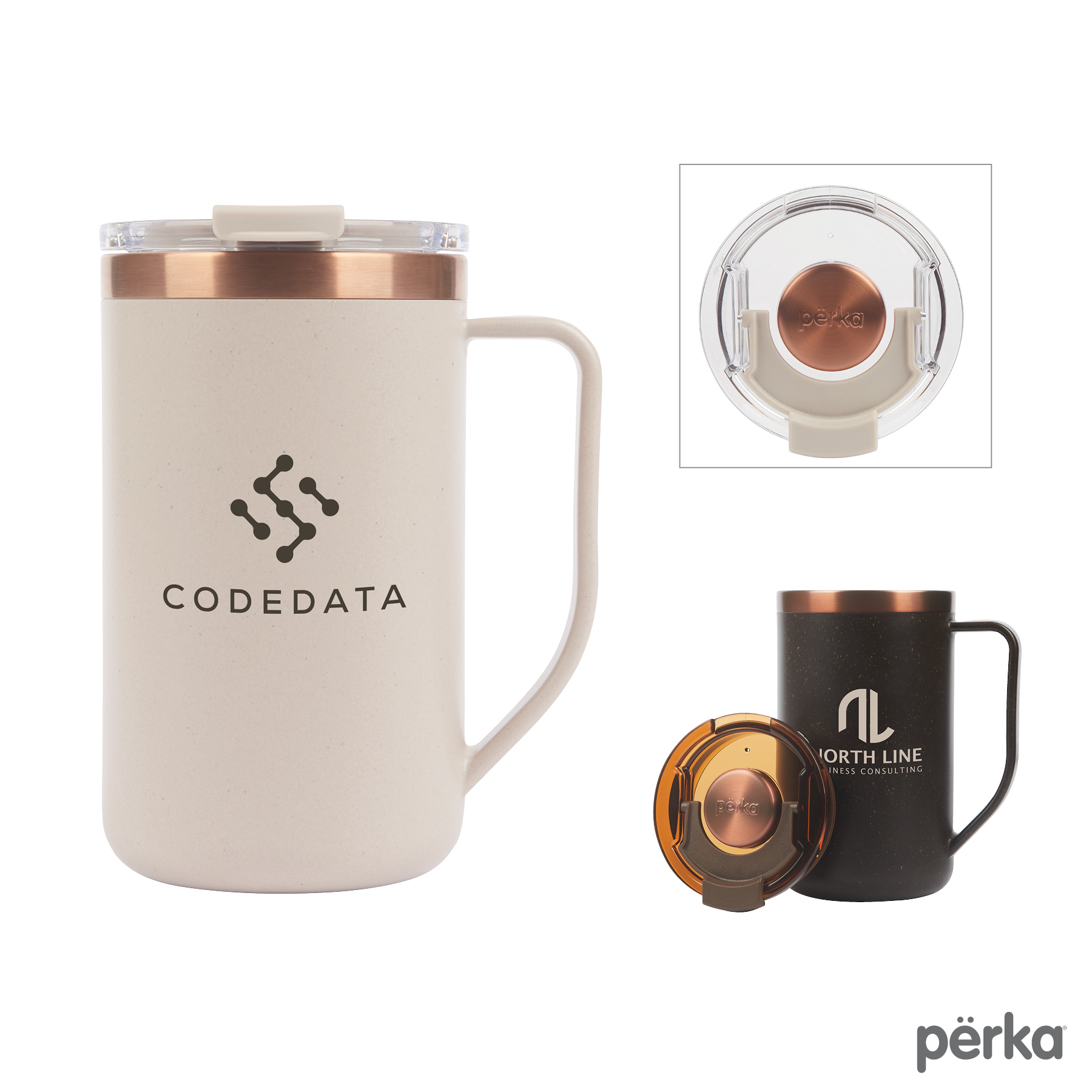 Perka® Guji 15 oz. Recycled Steel and Coffee Grounds Mug 3