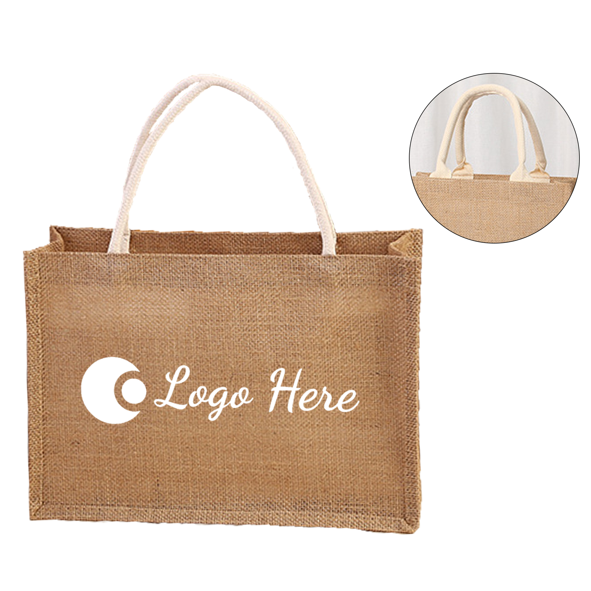 Rustic Jute Shopping Tote 2