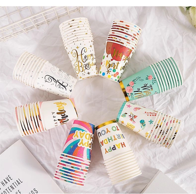 9 oz  Disposable Party Picnic Beverage Paper Cup 3