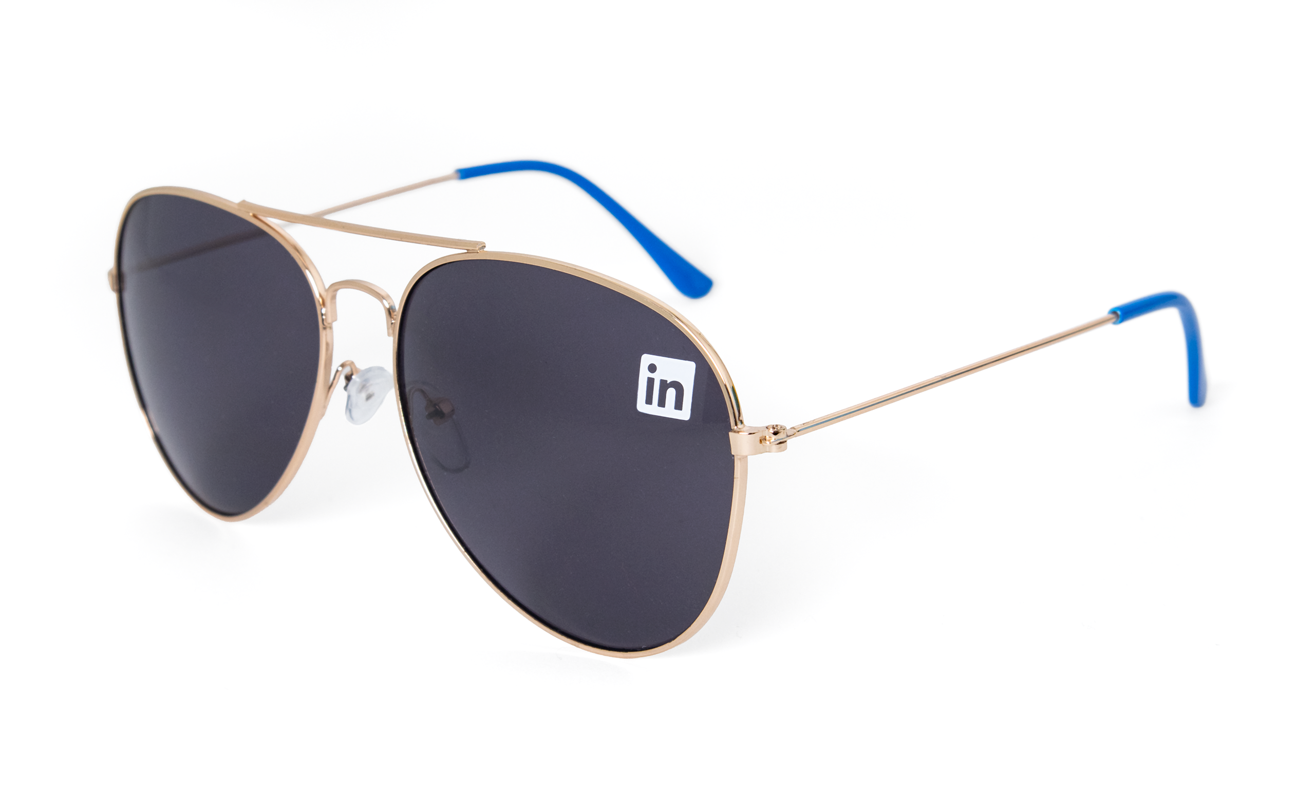 Solid Color Frame with PMS Ear Pieces Aviator Sunglasses 4