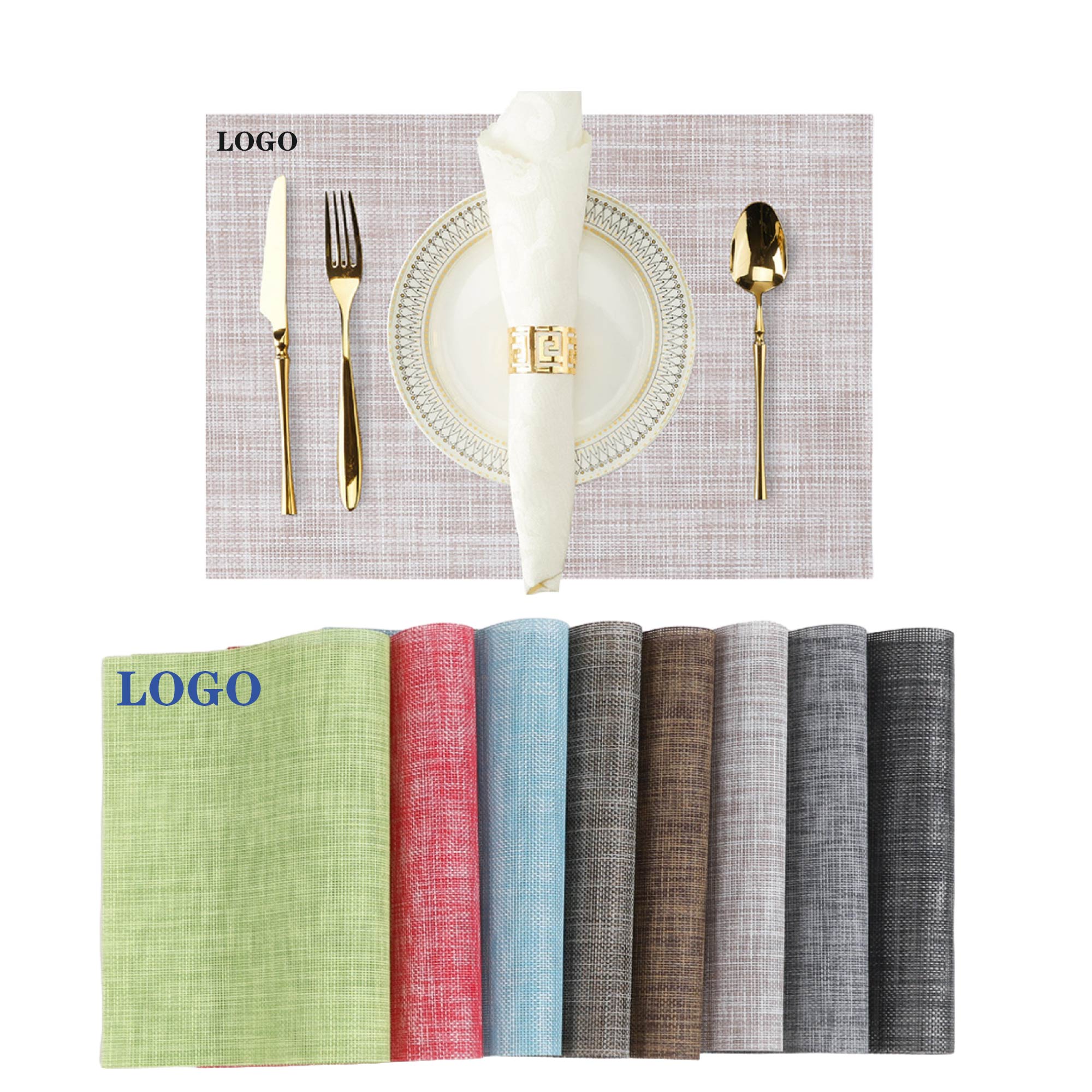 MOQ 10 pcs Heat-Resistant PVC Placemats 2