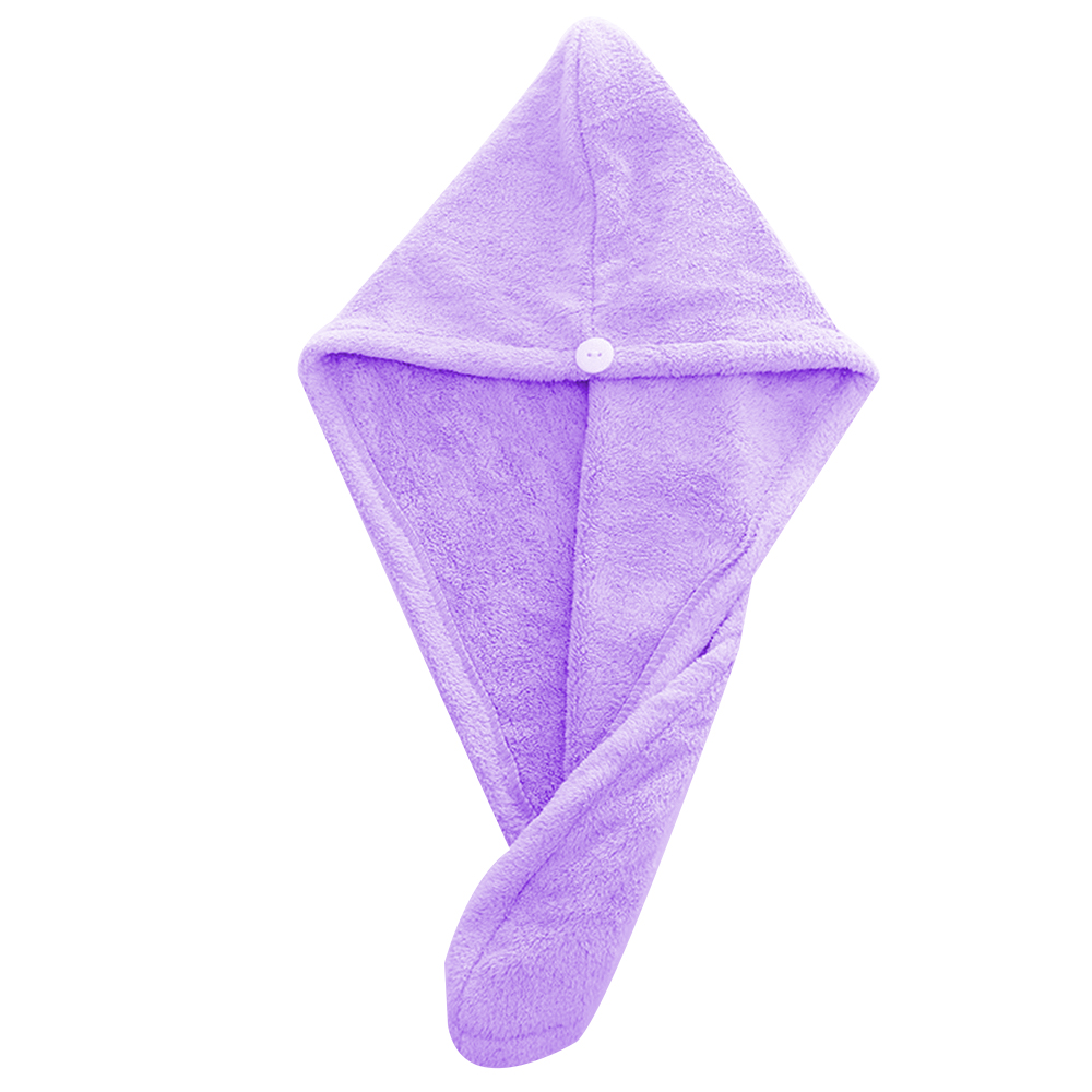 Thickened coral velvet hair-drying cap absorbent dry hair towel 4