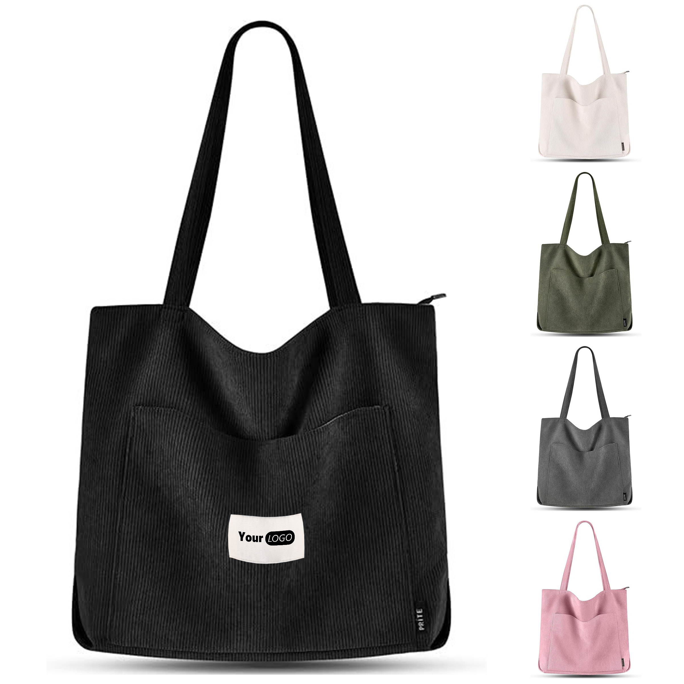 Corduroy Women's Work Shoulder Bag 2