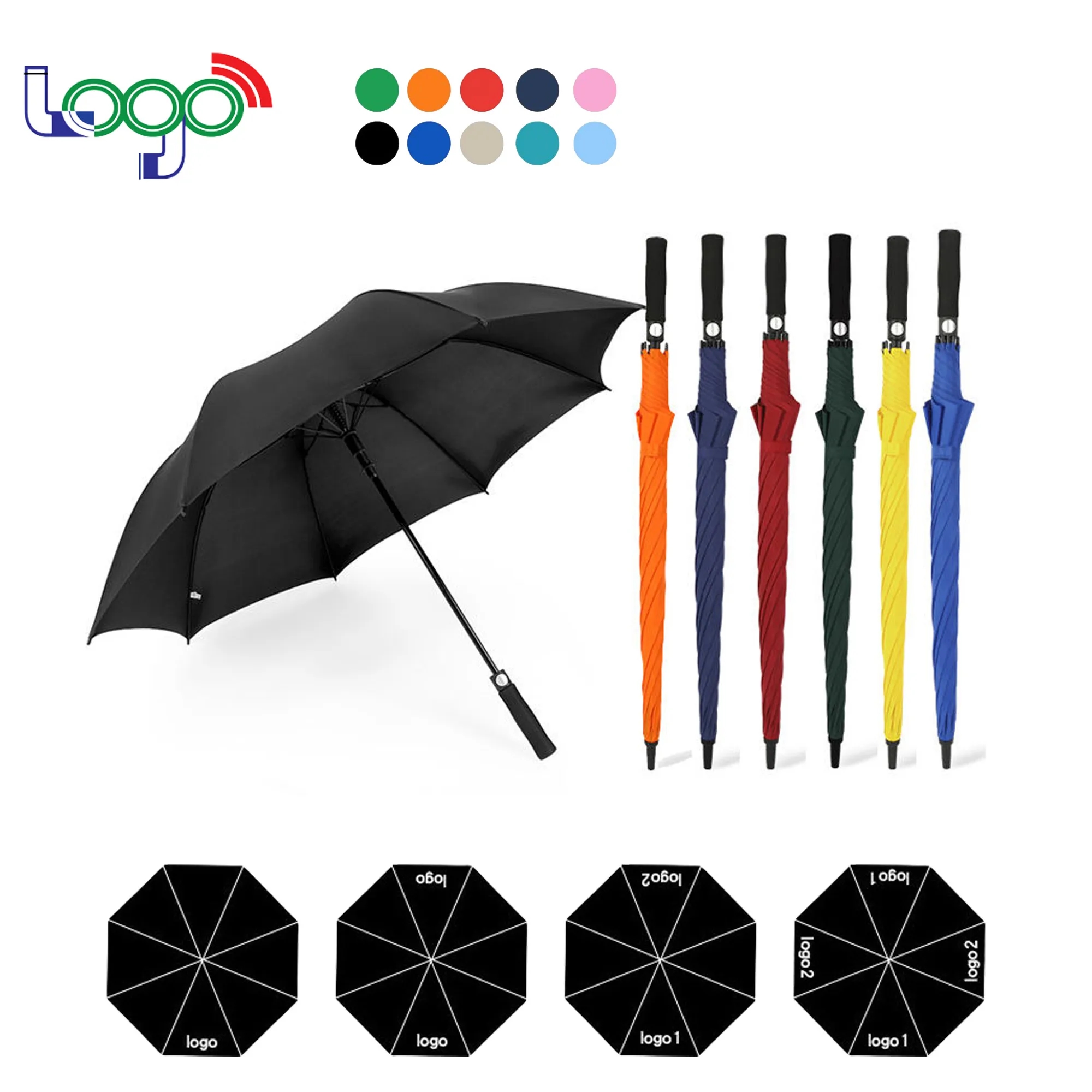 Custom Logo Golf Umbrella 3