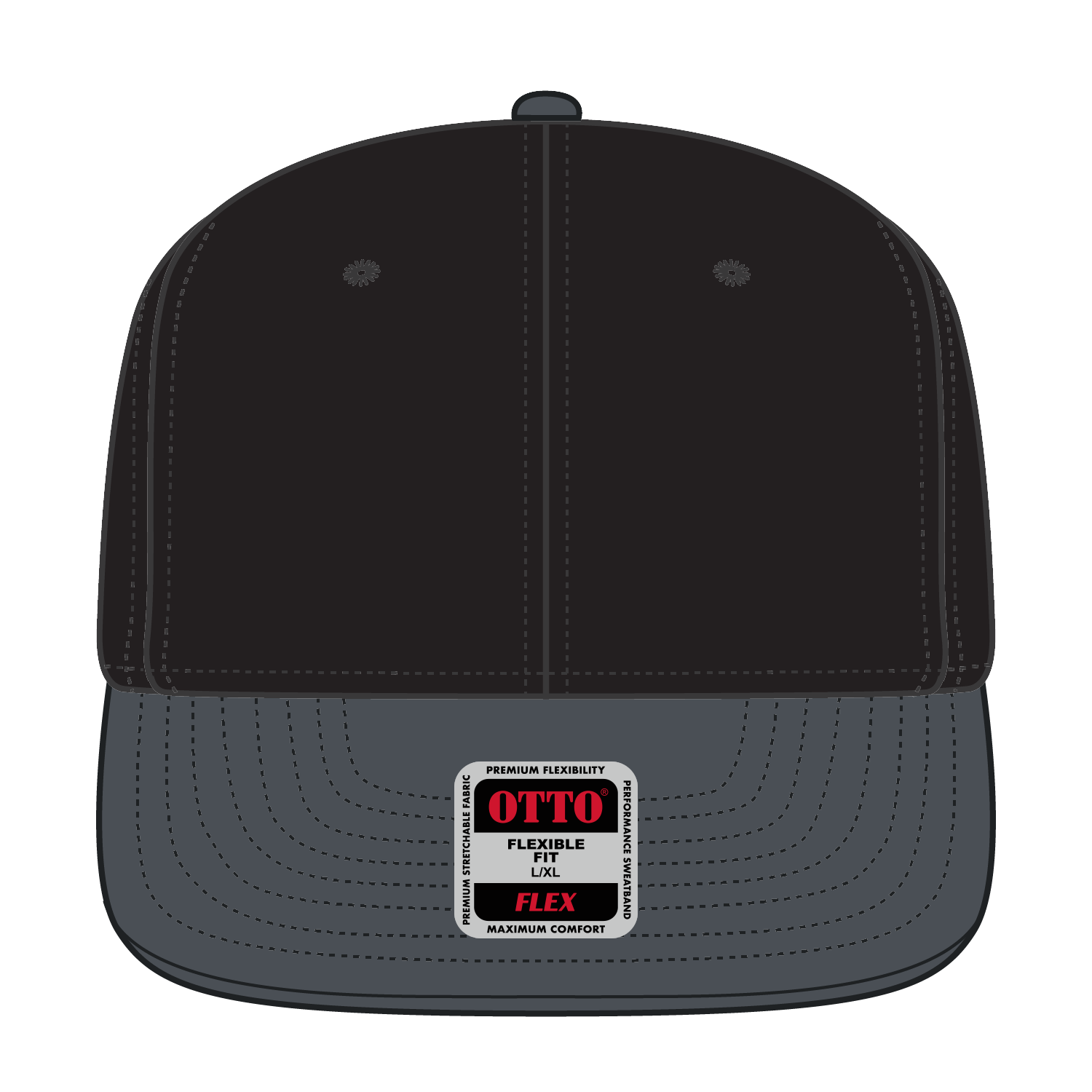 OTTO CAP® OTTO FLEX® Fitted 6 Panel Pro Style Baseball Cap 3