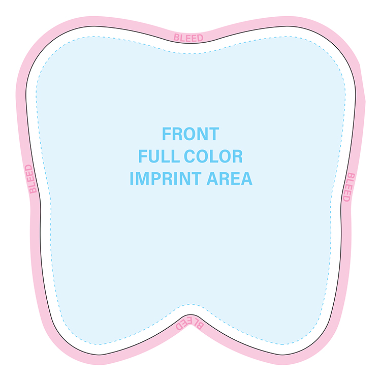 HAND FANS - Full Color, Tooth Shaped Hand Fan 2