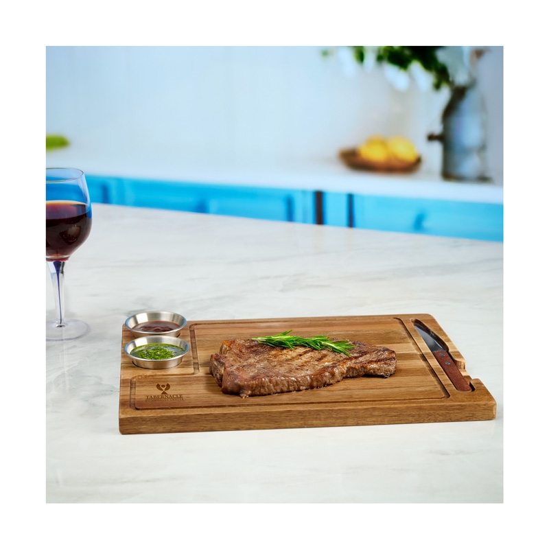 Arthur 4-Piece Acacia Wood Steak Board 12