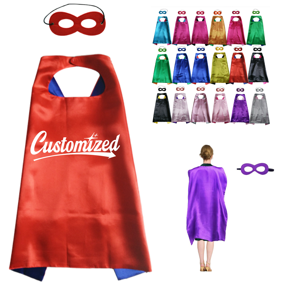 Kids Superhero Cape and Mask Set for Party & Costume Event