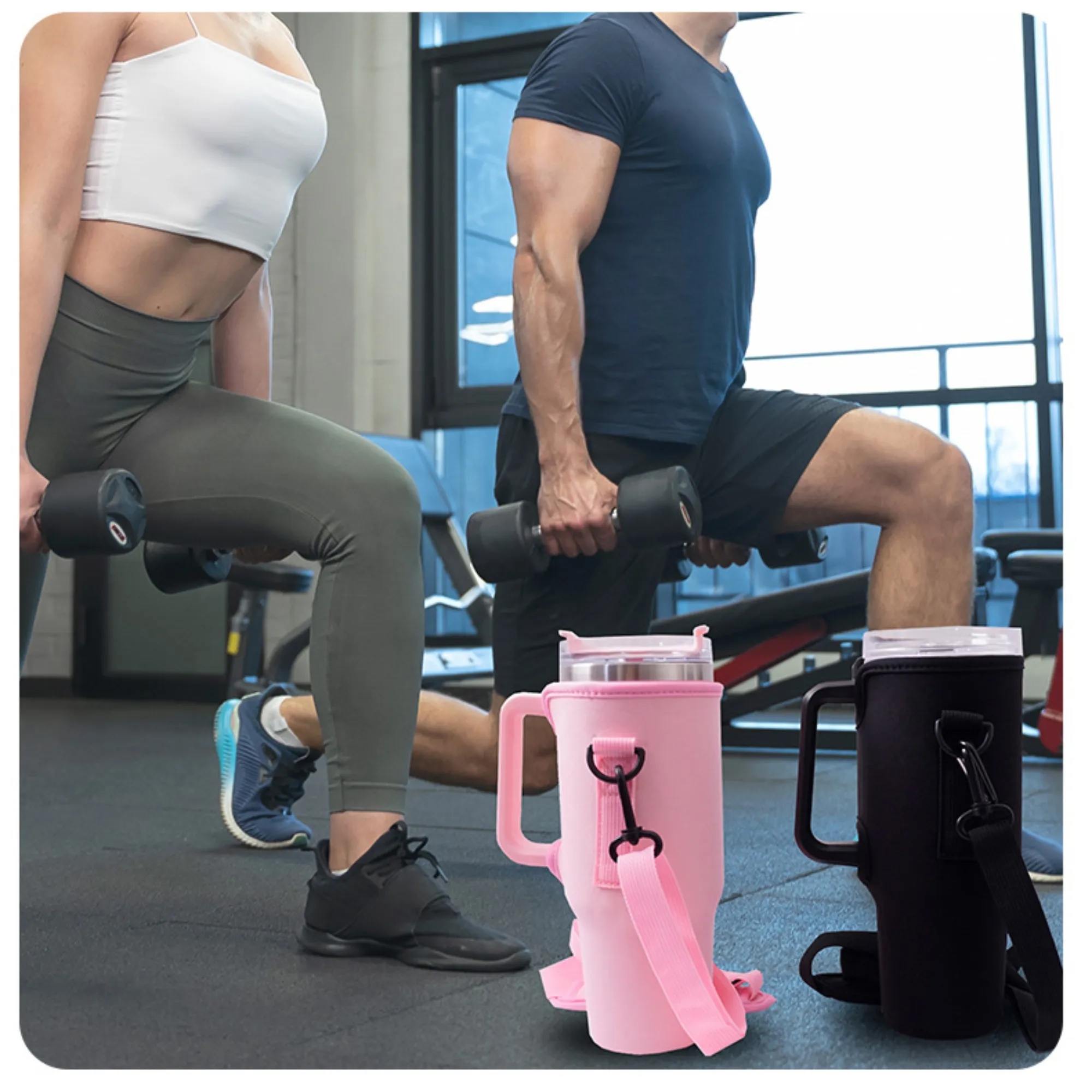 40oz cup sleeve with crossbody strap 3